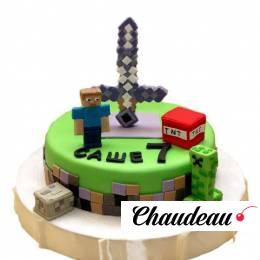 Торт детский с мечом из Майнкрафт №720