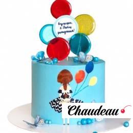 Торт Девочка с шариками №2291