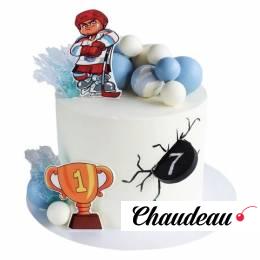 Торт для хоккеиста мальчика на 7 лет №2847