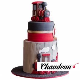 Торт Двухъярусный с паровозами №382