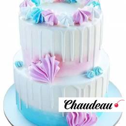 Торт двухъярусный с подтеками №2558