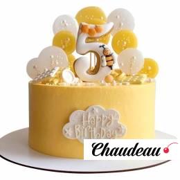 Торт желтый с пчелкой на 5 лет №2051