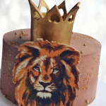 Торт царь зверей в короне TCZK013401 фото и оформление торта