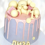 Торт на 1 годик Елизавете T1GE013424 фото и оформление торта