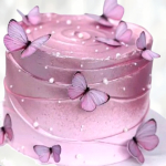 Торт любимой маме с бабочками TLMB013443 фото и оформление торта