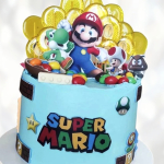 Торт Марио с топперами-героями TMT00013451 фото и оформление торта