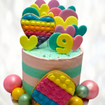 Торт Поп-ит на девять лет TPDL013455 фото и оформление торта