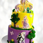 Торт Рапунцель на четыре года TRCH013467 фото и оформление торта