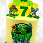Торт Plants vs Zombies кремовый TPVZ013470 фото и оформление торта