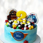 Торт Робокар Поли с пряниками TRPP0013492 фото и оформление торта