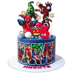 Торт Марвел на 5 лет №2695