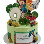 Торт Майнкрафт на день рождения №2088