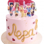 Торт Майнкрафт розовый №2049