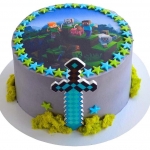 Торт Майнкрафт с мечом №2503
