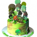 Торт Растения против зомби из крема №1872