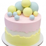 Торт разноцветный с шариками №1881