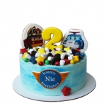 Торт Робокар Поли с пряниками №1209