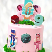Торт Майнкрафт для девочек TMD0013432 фото и оформление торта
