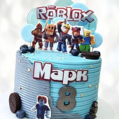 Торт Роблокс на восемь лет TRVL013480 фото и оформление торта
