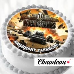 Торт танкисту на день рождения TTDR013425 фото и оформление торта