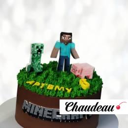 Торт Крипер и Свинка Майнкрафт TKSM013438 фото и оформление торта