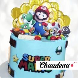 Торт Марио с топперами-героями TMT00013451 фото и оформление торта