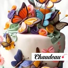 Торт принцесса и порхающие бабочки TPPB013458 фото и оформление торта