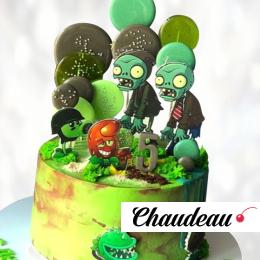 Торт Растения против зомби без мастики TRZM013471 фото и оформление торта