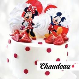 Торт Микки и Минни с клубникой TMMK013484 фото и оформление торта