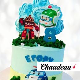 Торт Робокар Поли на 8 лет TRP80013490 фото и оформление торта