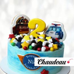 Торт Робокар Поли с пряниками TRPP0013492 фото и оформление торта