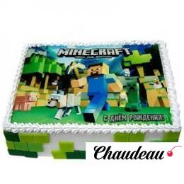 Торт Майнкрафт на день рождения №261