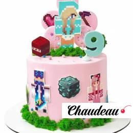 Торт Майнкрафт на день рождения девочке №2055