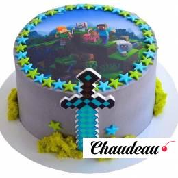 Торт Майнкрафт с мечом №2503