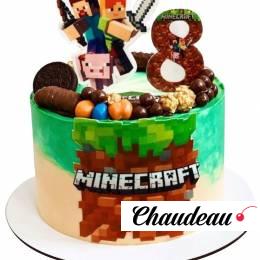 Торт Майнкрафт со сладостями №2188
