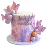 Торт с бабочками и шариками TBSH013555