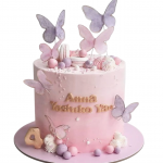 Торт с бабочками и шариками на 6 лет TBSH013553