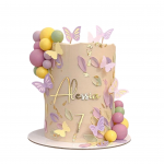 Торт с бабочками и шариками TBSH013557