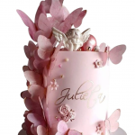 Торт с велосипедом и бабочками TVB0013583