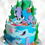 Торт акулы Baby Shark TABS0013520 фото и оформление торта