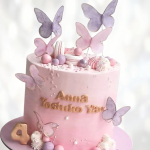 Торт бабочки и шарики на 6 лет TBSH0013553 фото и оформление торта
