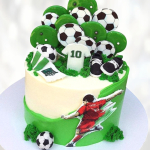 Торт юному футболисту на 10 лет TYUF013576 фото и оформление торта