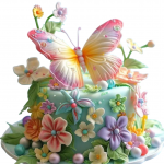 Торт с бабочками для девочки 5 лет TBD5013550