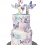 Торт На годик с кошечкой и бабочками TNGK013590