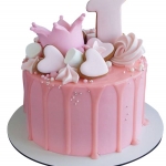 Торт На годик с короной №1675