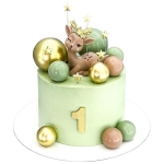 Торт на годик с олененком №2671