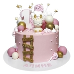 Торт на годик с олененком №2885