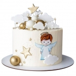 Торт с ангелочком на крещение №2160