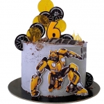 Торт с Бамблби на 6 лет №2355
