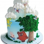 Торт с Винни Пухом и леденцами №2305